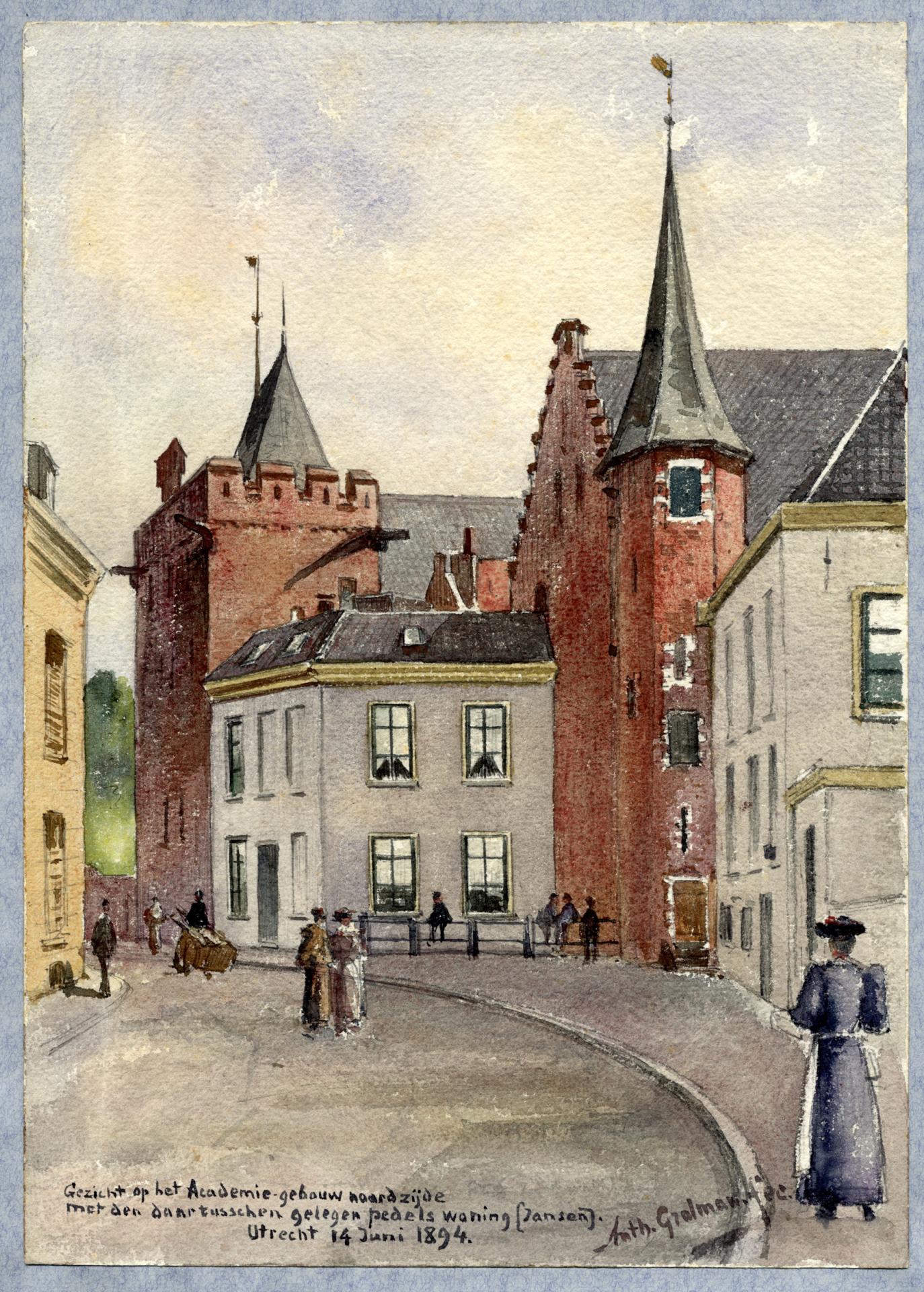 Het Academiegebouw in 1894.