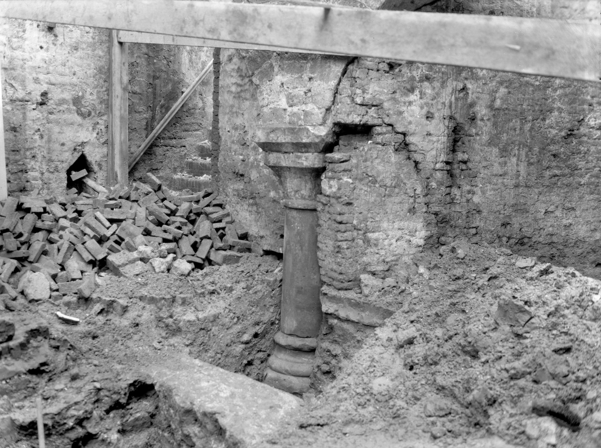 Opgraving van Paleis Lofen in Utrecht.