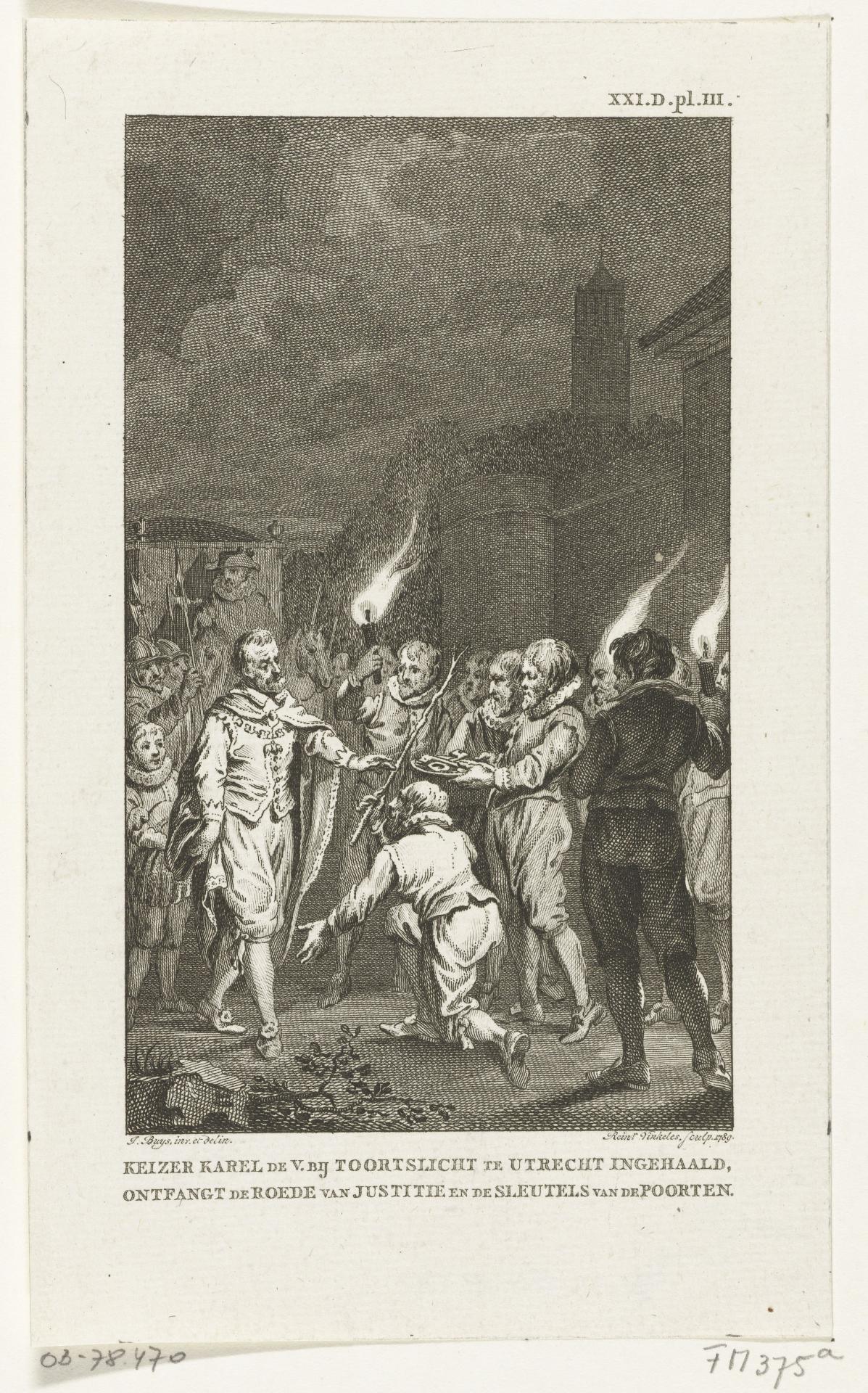 Karel V te Utrecht ingehaald in 1528.