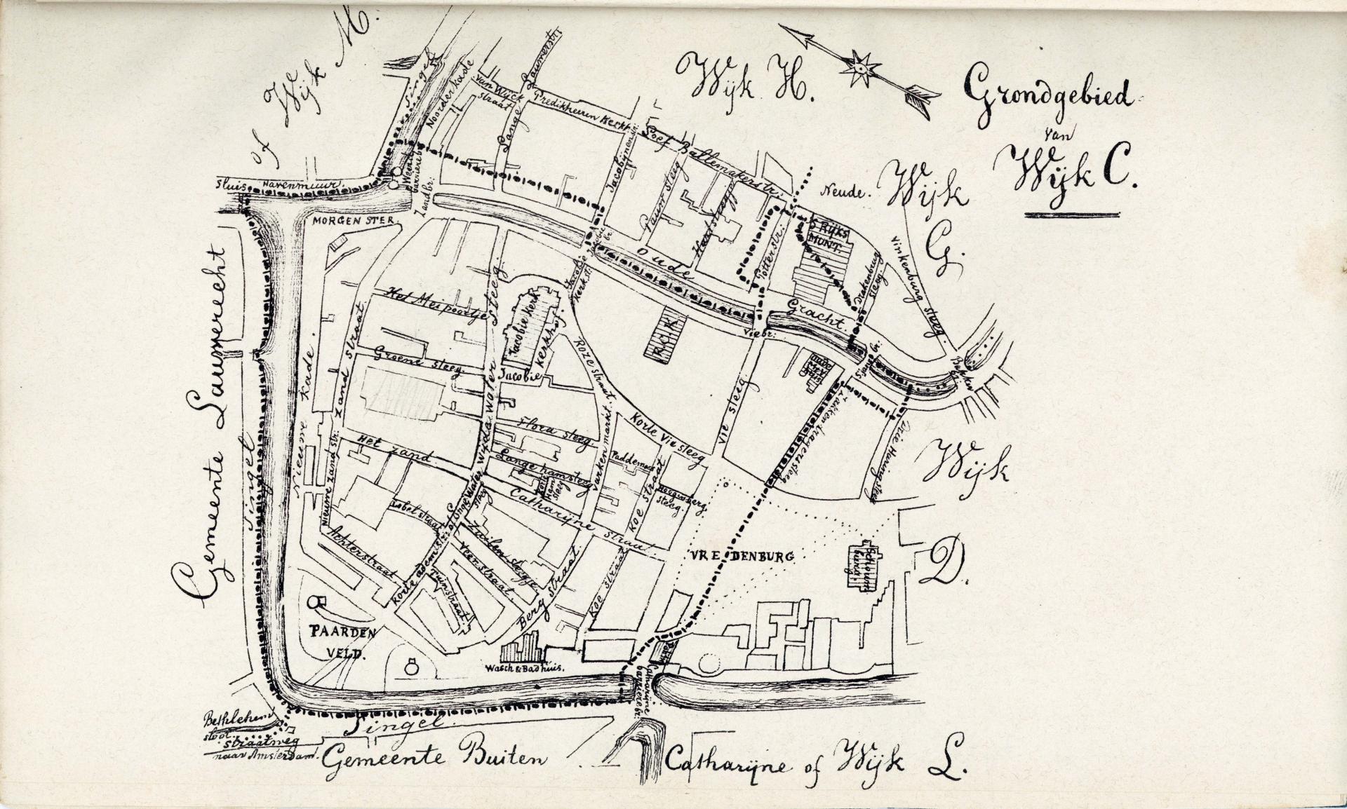 Plattegrond van Wijk C, 1859