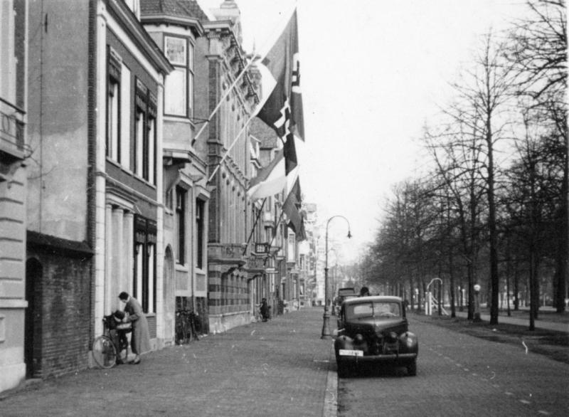 Het kantoor van de Sicherheitsdienst op Maliebaan 74.